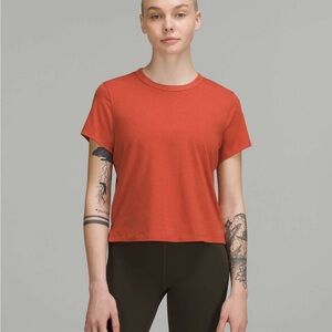 Lululemon Classic-Fit Cotton-Blend Tee Burnt Orange Size 2